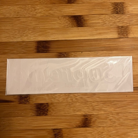 Supreme Gold Embossed Box Logo Sticker - Picture 2 of 2